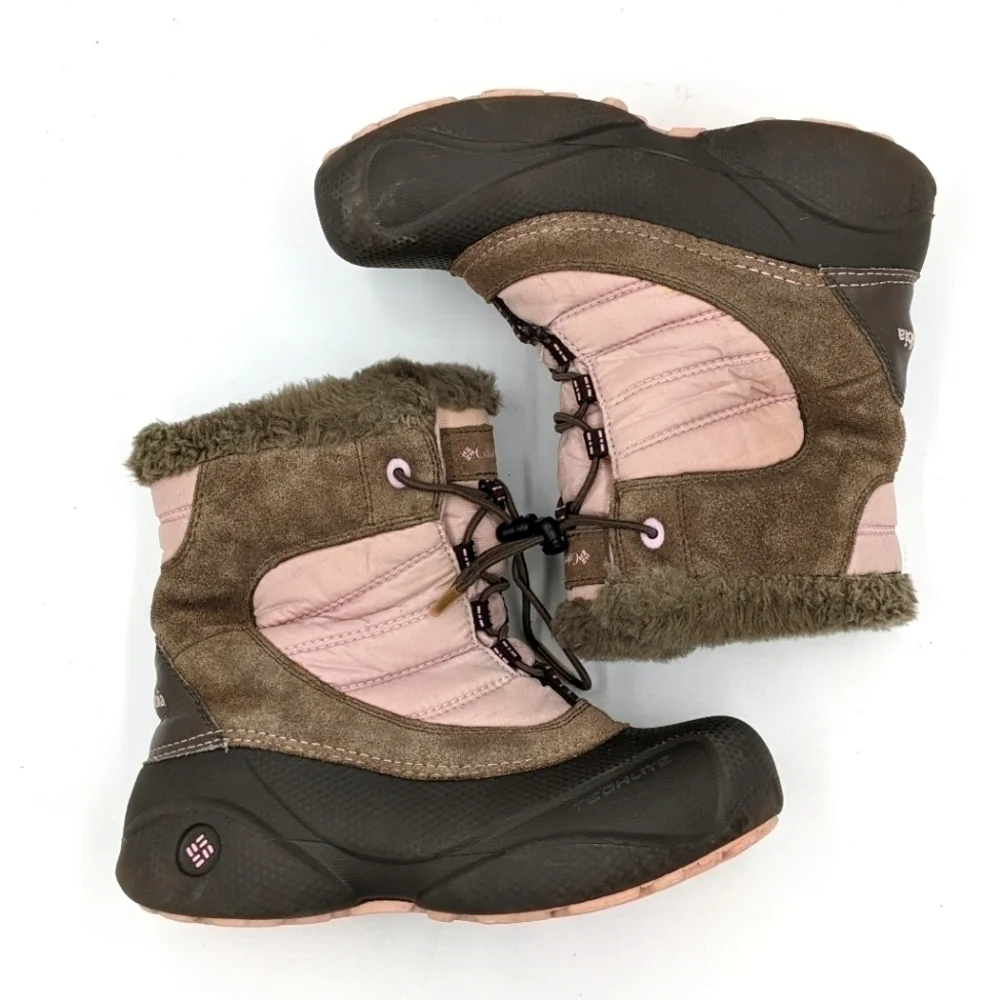 Columbia Lined Winter Snow Boots 3Y Youth